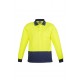 ZH232 - Unisex Hi Vis Basic Spliced Polo - Long Sleeve