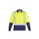 ZH234 - Mens Hi Vis Spliced Polo - Long Sleeve Shoulder Taped