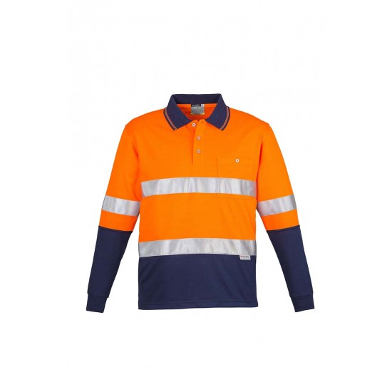 ZH235 - Mens Hi Vis Spliced Polo - Long Sleeve Hoop Taped