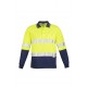 ZH235 - Mens Hi Vis Spliced Polo - Long Sleeve Hoop Taped