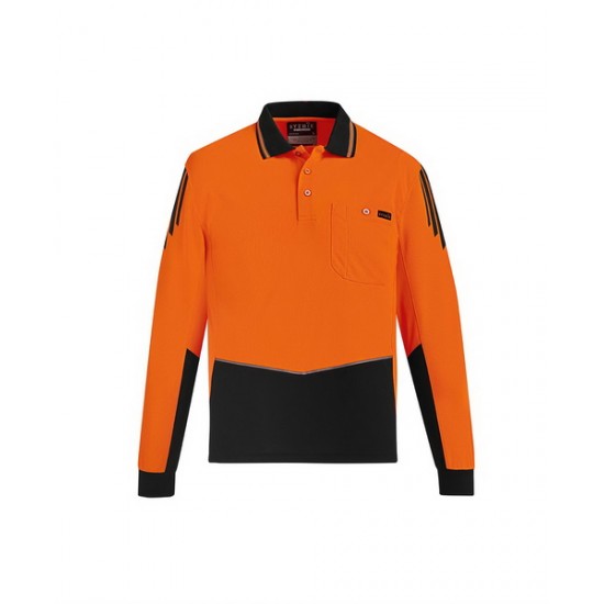 ZH310 - Mens Hi Vis Flux L/S Polo