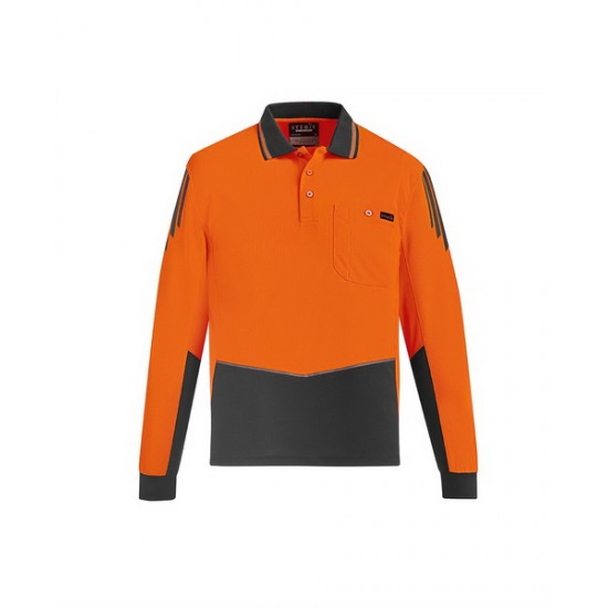 ZH310 - Mens Hi Vis Flux L/S Polo