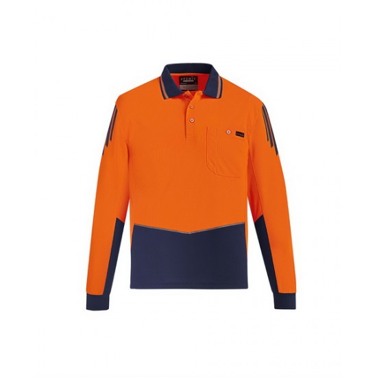 ZH310 - Mens Hi Vis Flux L/S Polo