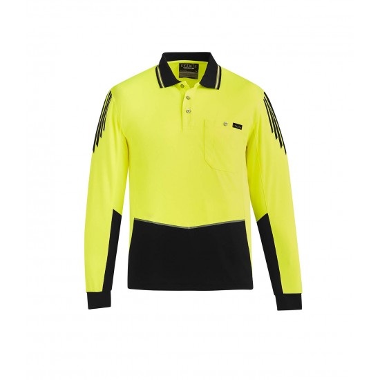 ZH310 - Mens Hi Vis Flux L/S Polo