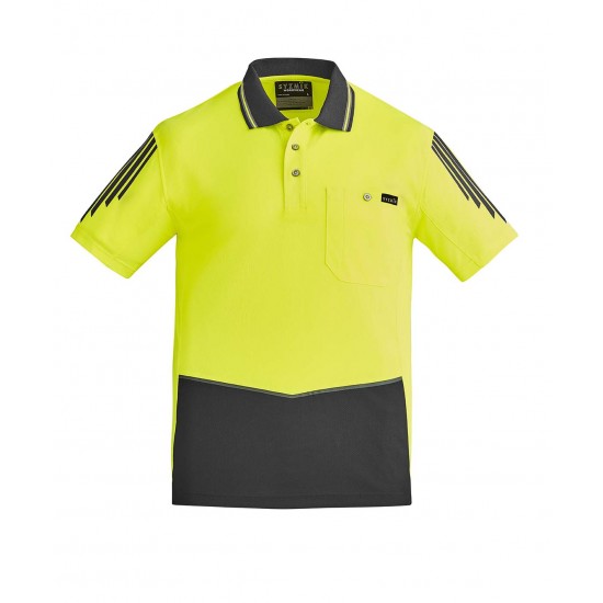 ZH315 - Mens Hi Vis Flux S/S Polo