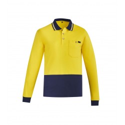 ZH430 - Mens Hi Vis Cotton L/S Polo