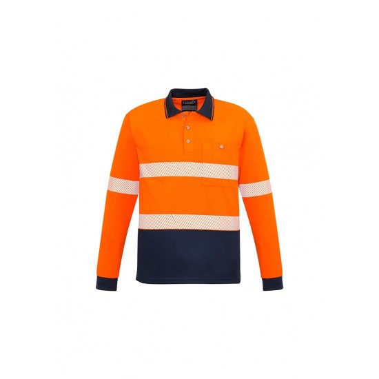 ZH530 - Unisex Hi Vis Segmented L/S Polo - Hoop Taped ZH530 - Unisex Hi Vis Segmented L/S Polo - Hoop Taped