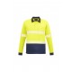 ZH530 - Unisex Hi Vis Segmented L/S Polo - Hoop Taped ZH530 - Unisex Hi Vis Segmented L/S Polo - Hoop Taped