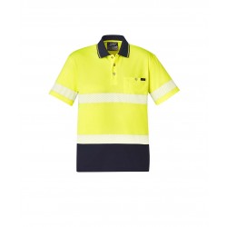 ZH535 - Unisex Hi Vis Segmented S/S Polo - Hoop Taped