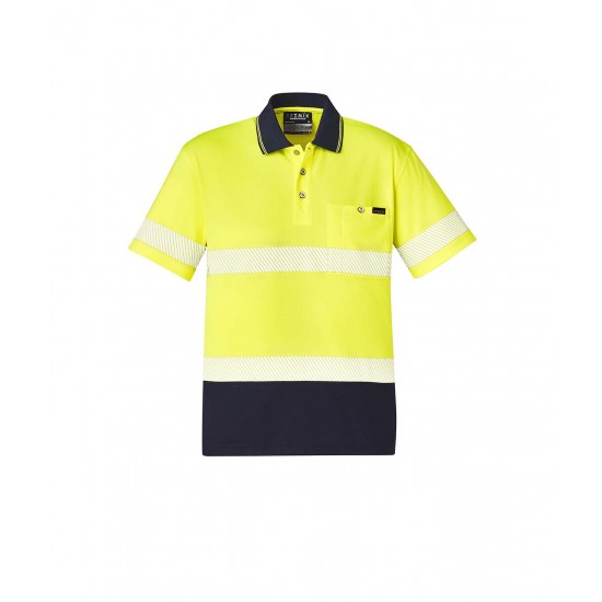 ZH535 - Unisex Hi Vis Segmented S/S Polo - Hoop Taped ZH535 - Unisex Hi Vis Segmented S/S Polo - Hoop Taped