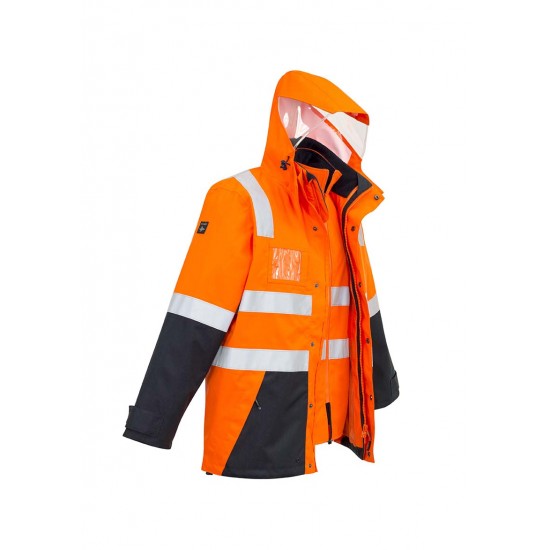 ZJ532 - Mens Hi Vis 4 in 1 Waterproof Jacket