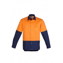 ZW122 - Mens Hi Vis Spliced Industrial Shirt