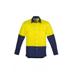 ZW122 - Mens Hi Vis Spliced Industrial Shirt