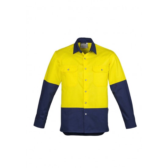 ZW122 - Mens Hi Vis Spliced Industrial Shirt