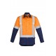 ZW124 - Mens Hi Vis Spliced Industrial Shirt - Shoulder Taped