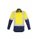 ZW124 - Mens Hi Vis Spliced Industrial Shirt - Shoulder Taped