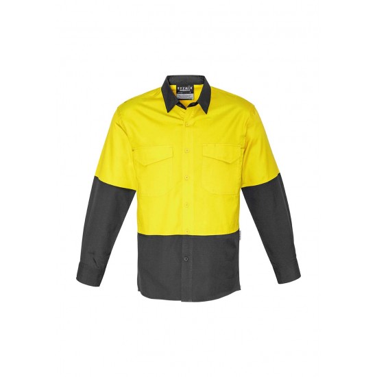 ZW128 - Mens Rugged Cooling Hi Vis Spliced Shirt