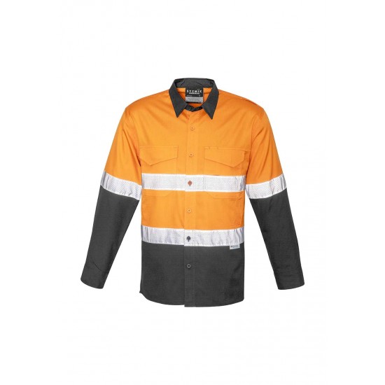 ZW129 - Mens Rugged Cooling Taped Hi Vis Spliced Shirt