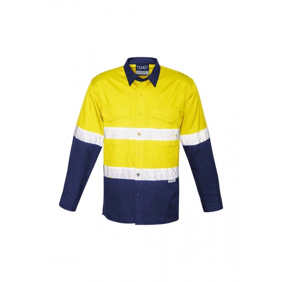 ZW129 - Mens Rugged Cooling Taped Hi Vis Spliced Shirt