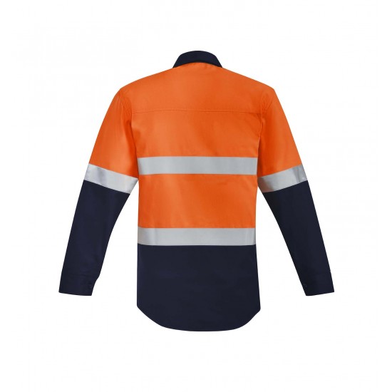 ZW140 - Mens Orange Flame HRC 2 Hoop Taped Open Front Spliced Shirt