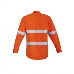 ZW145 - Mens Orange Flame HRC 2 Hoop Taped Open Front Spliced Shirt