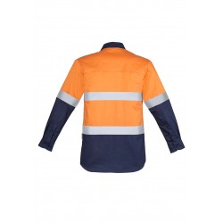 ZW550 - Mens Hi Vis Closed Front L/S Shirt - Hoop Taped