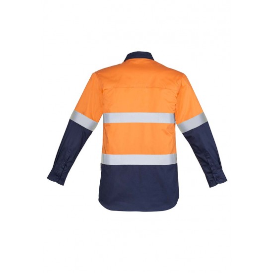 ZW550 - Mens Hi Vis Closed Front L/S Shirt - Hoop Taped