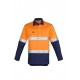 ZW550 - Mens Hi Vis Closed Front L/S Shirt - Hoop Taped