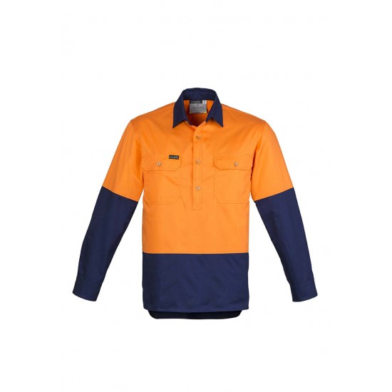 ZW560 - Mens Hi Vis Closed Front L/S Shirt