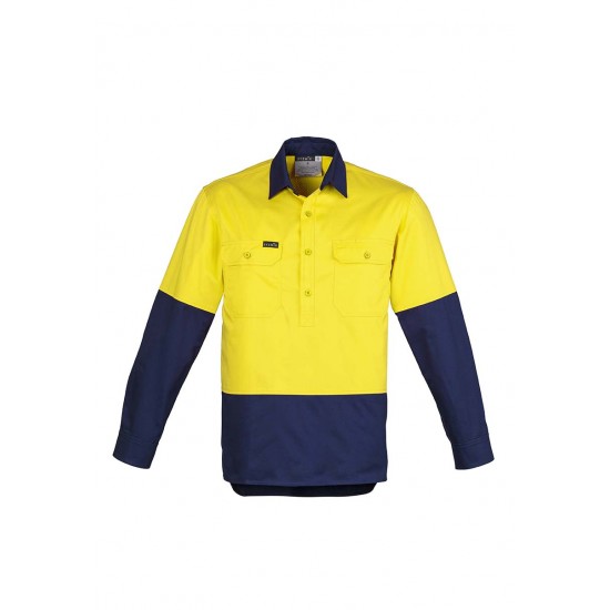 ZW560 - Mens Hi Vis Closed Front L/S Shirt