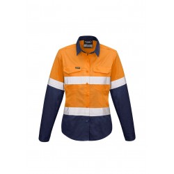 ZW720 - Womens Rugged Cooling Taped Hi Vis Spliced Shirt