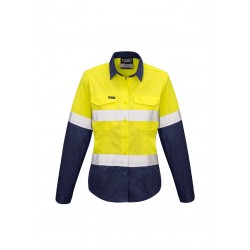 ZW720 - Womens Rugged Cooling Taped Hi Vis Spliced Shirt