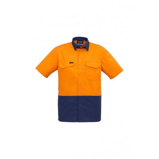 ZW815 - Mens Rugged Cooling Hi Vis Spliced S/S Shirt