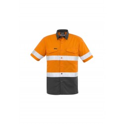 ZW835 - Mens Rugged Cooling Taped Hi Vis Spliced S/S Shirt