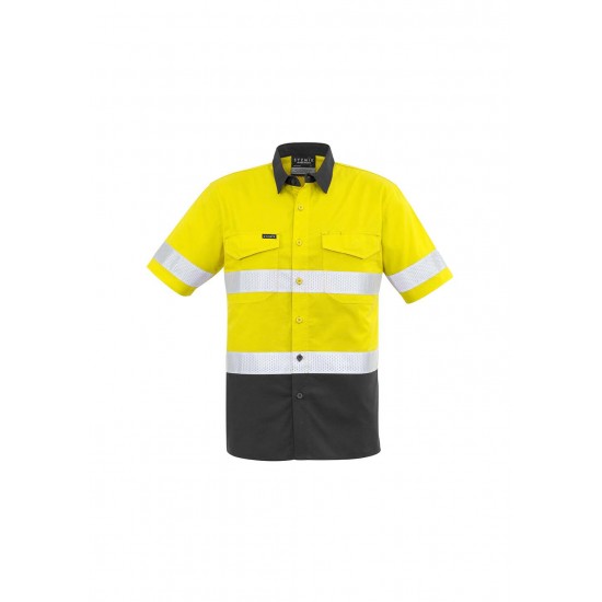 ZW835 - Mens Rugged Cooling Taped Hi Vis Spliced S/S Shirt