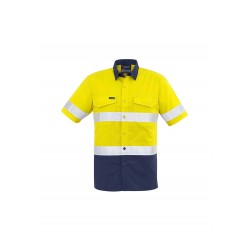 ZW835 - Mens Rugged Cooling Taped Hi Vis Spliced S/S Shirt