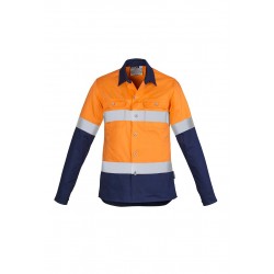 ZWL123 - Womens Hi Vis Spliced Industrial Shirt - Hoop Taped