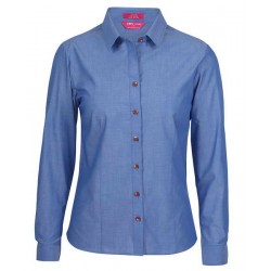 4FC1L - JB's LADIES CLASSIC L/S FINE CHAMBRAY