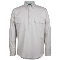 4LLC - C OF C LONGREACH L/S CLOSE FRONT SHIRT