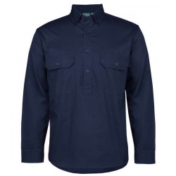 4LLC - C OF C LONGREACH L/S CLOSE FRONT SHIRT