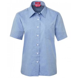 4LSLS - JB's LADIES ORIGINAL S/S FINE CHAMBRAY SHIRT