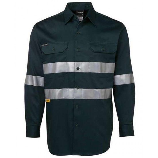 6HDNL - JB's L/S 190G WORK SHIRT WITH REFLECTIVE TAPE