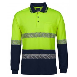 6HLST - JB's HV L/S SEGMENTED TAPE POLO