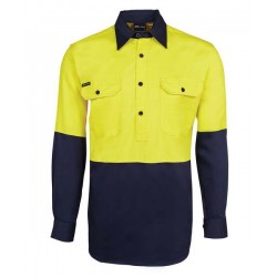 6HVCF - JB's HV CLOSE FRONT L/S 190G SHIRT