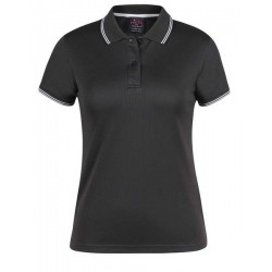 7JCP1 - PODIUM LADIES JACQUARD CONTRAST POLO